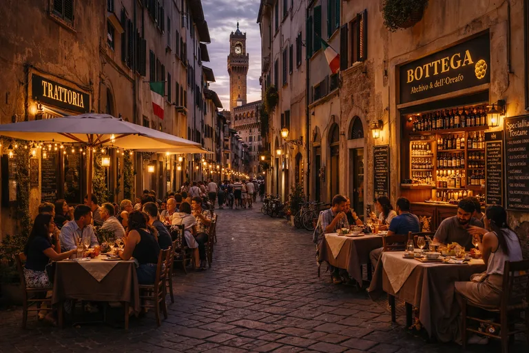 Firenze - Værksteder og borde udendørs